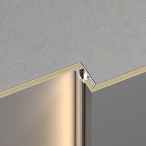 Montageprofiel - Eindprofiel 5mm Brons met Led-kanaal