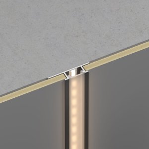 Montageprofiel - Tussenprofiel 5mm Brons met Led-kanaal