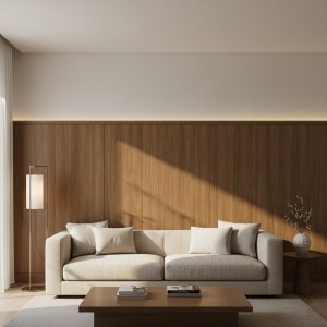 Wandpaneel Houtlook, Walnoot Warm Klassiek