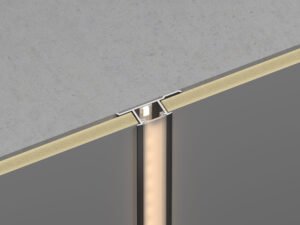 Montageprofiel Tussenprofiel 8 mm met LED-kanaal – mat zwart, strakke en moderne afwerking voor wandpanelen, geschikt voor verlichting, eenvoudig te monteren.